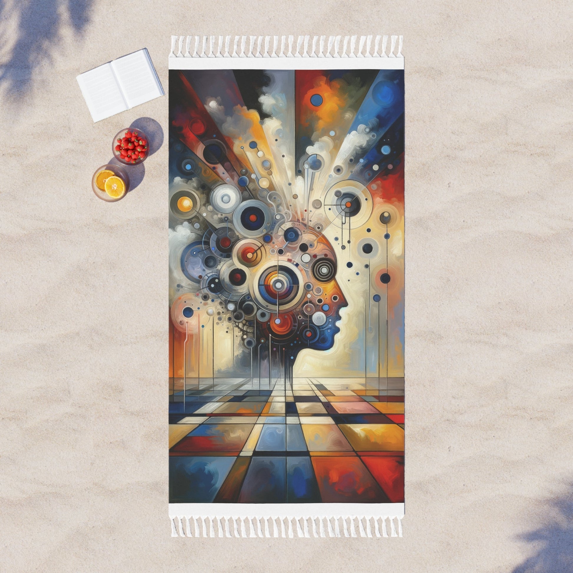 Mindful Tachism Engagement Boho Beach Cloth - ATUH.ART