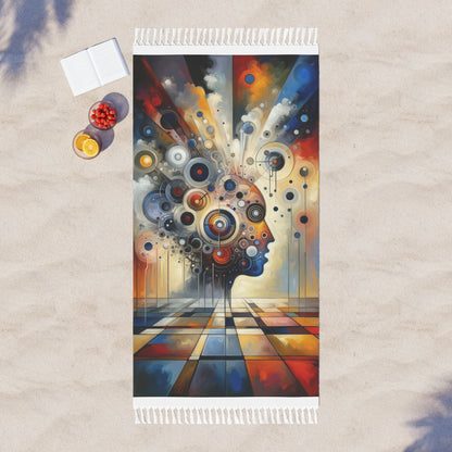 Mindful Tachism Engagement Boho Beach Cloth - ATUH.ART