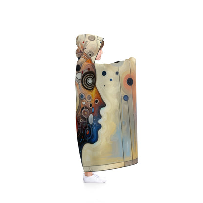 Mindful Tachism Engagement Hooded Blanket - ATUH.ART