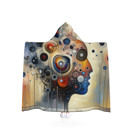 Mindful Tachism Engagement Hooded Blanket - ATUH.ART