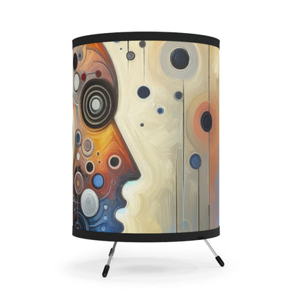 Mindful Tachism Engagement Tripod Lamp with High-Res Printed Shade, US\CA plug - ATUH.ART