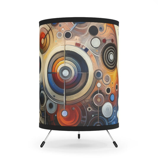 Mindful Tachism Engagement Tripod Lamp with High-Res Printed Shade, US\CA plug - ATUH.ART