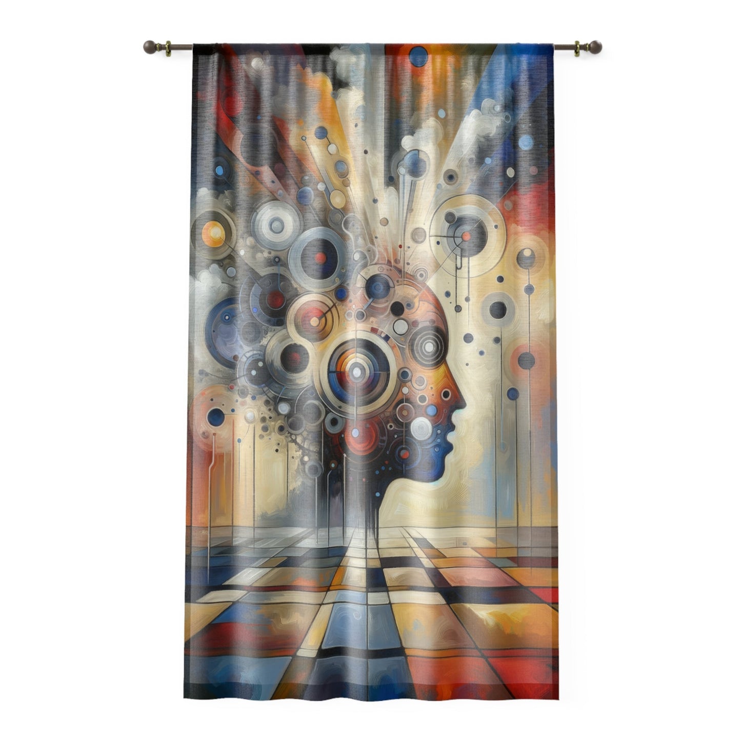 Mindful Tachism Engagement Window Curtain - ATUH.ART