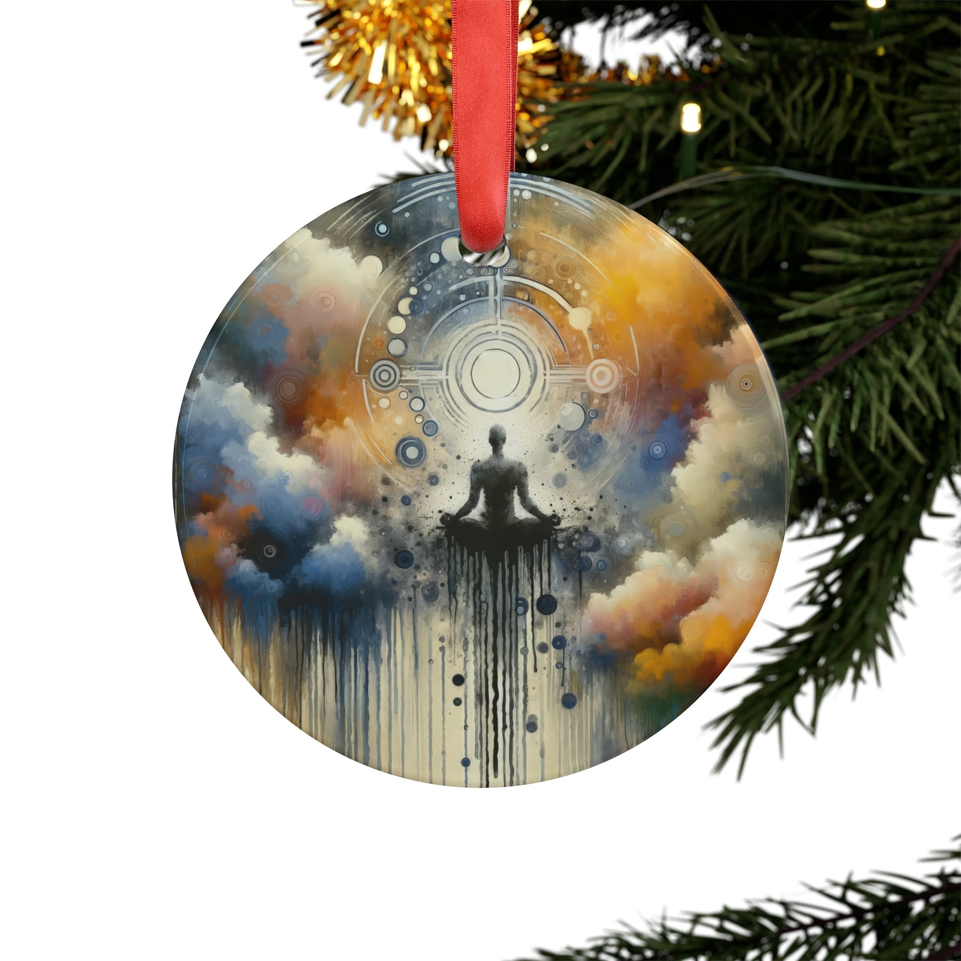 Mindful Transformation Profundity Acrylic Ornament with Ribbon - ATUH.ART