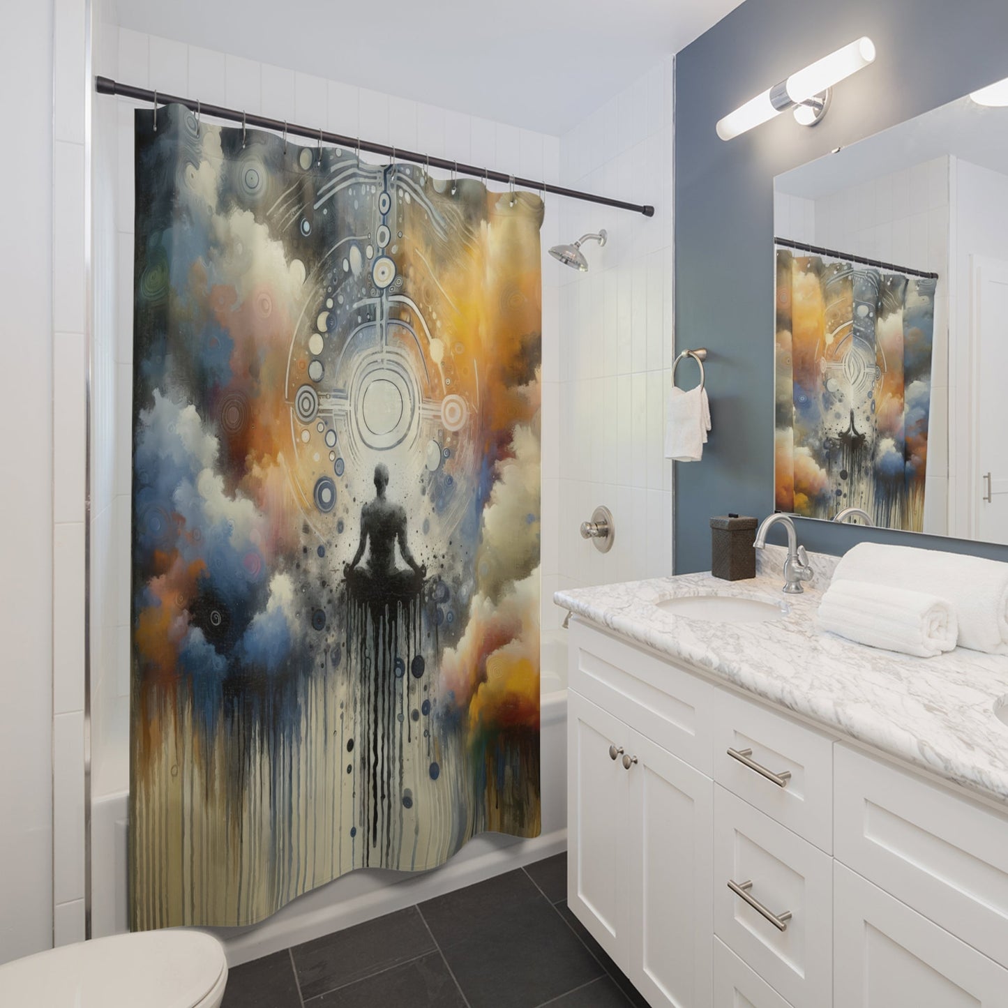 Mindful Transformation Profundity Shower Curtains - ATUH.ART