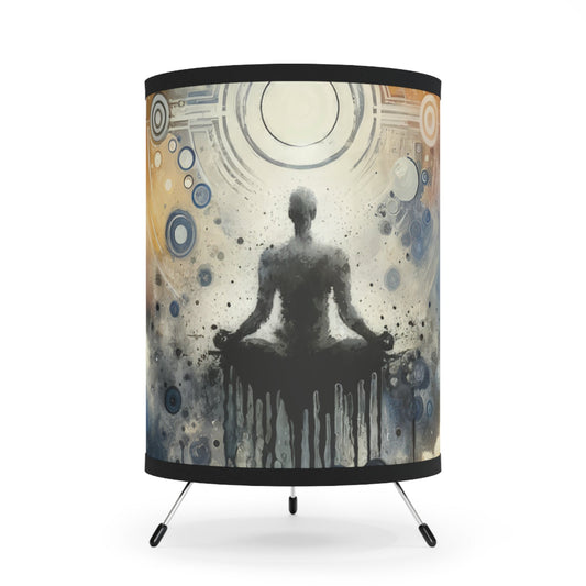 Mindful Transformation Profundity Tripod Lamp with High-Res Printed Shade, US\CA plug - ATUH.ART