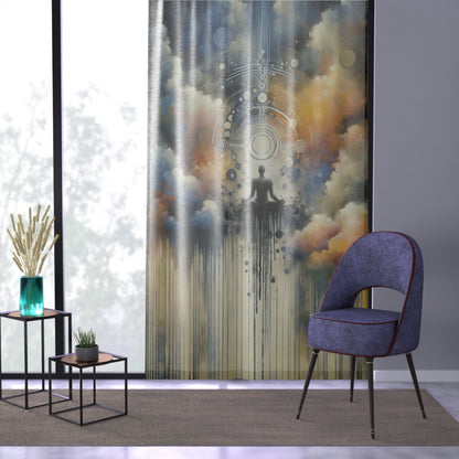 Mindful Transformation Profundity Window Curtain - ATUH.ART