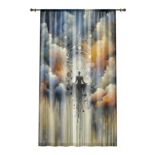 Mindful Transformation Profundity Window Curtain - ATUH.ART