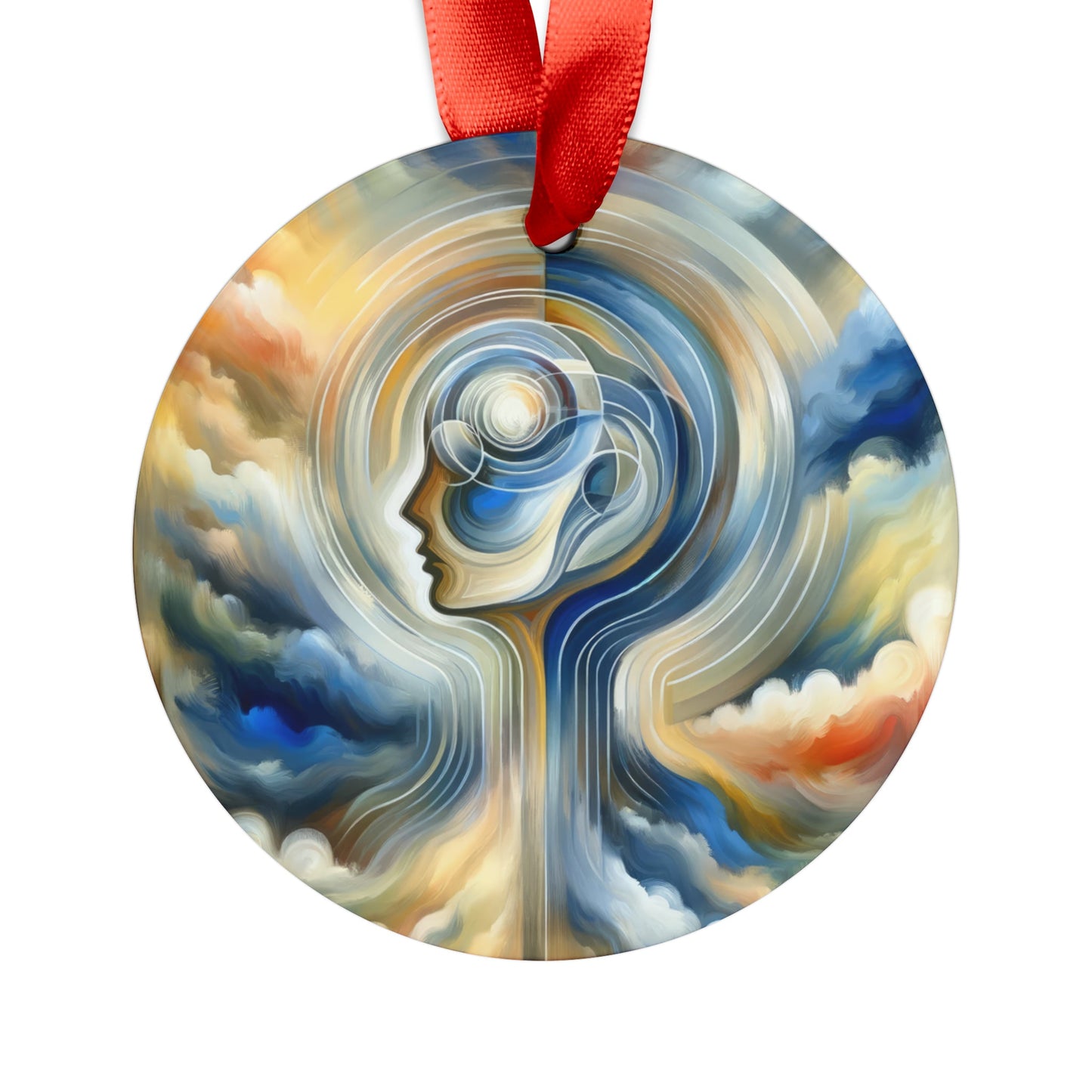 Mindful Unified Awakening Acrylic Ornament with Ribbon - ATUH.ART