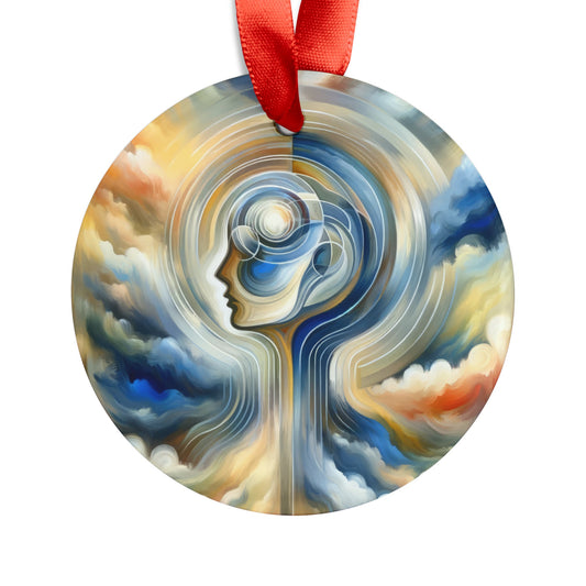 Mindful Unified Awakening Acrylic Ornament with Ribbon - ATUH.ART