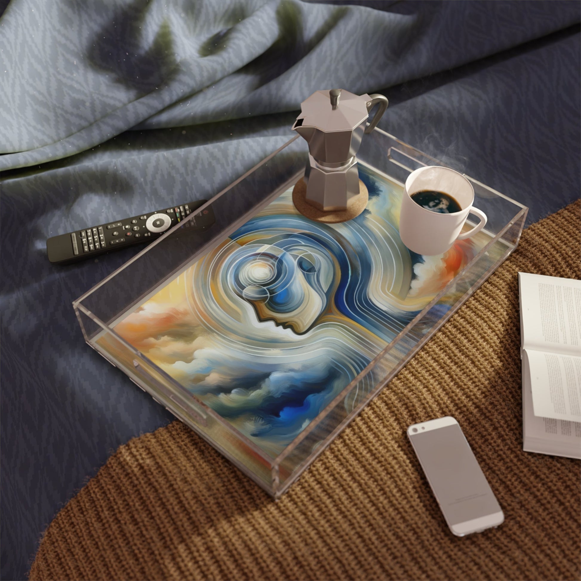 Mindful Unified Awakening Acrylic Serving Tray - ATUH.ART