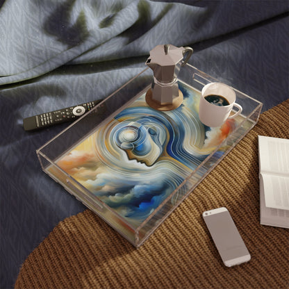Mindful Unified Awakening Acrylic Serving Tray - ATUH.ART