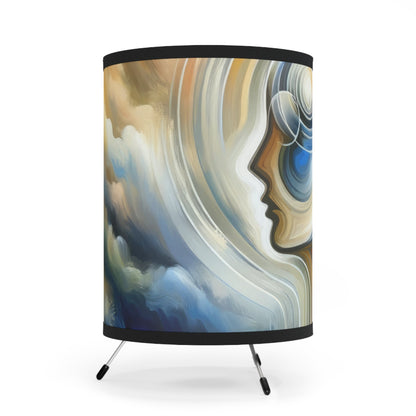 Mindful Unified Awakening Tripod Lamp with High-Res Printed Shade, US\CA plug - ATUH.ART