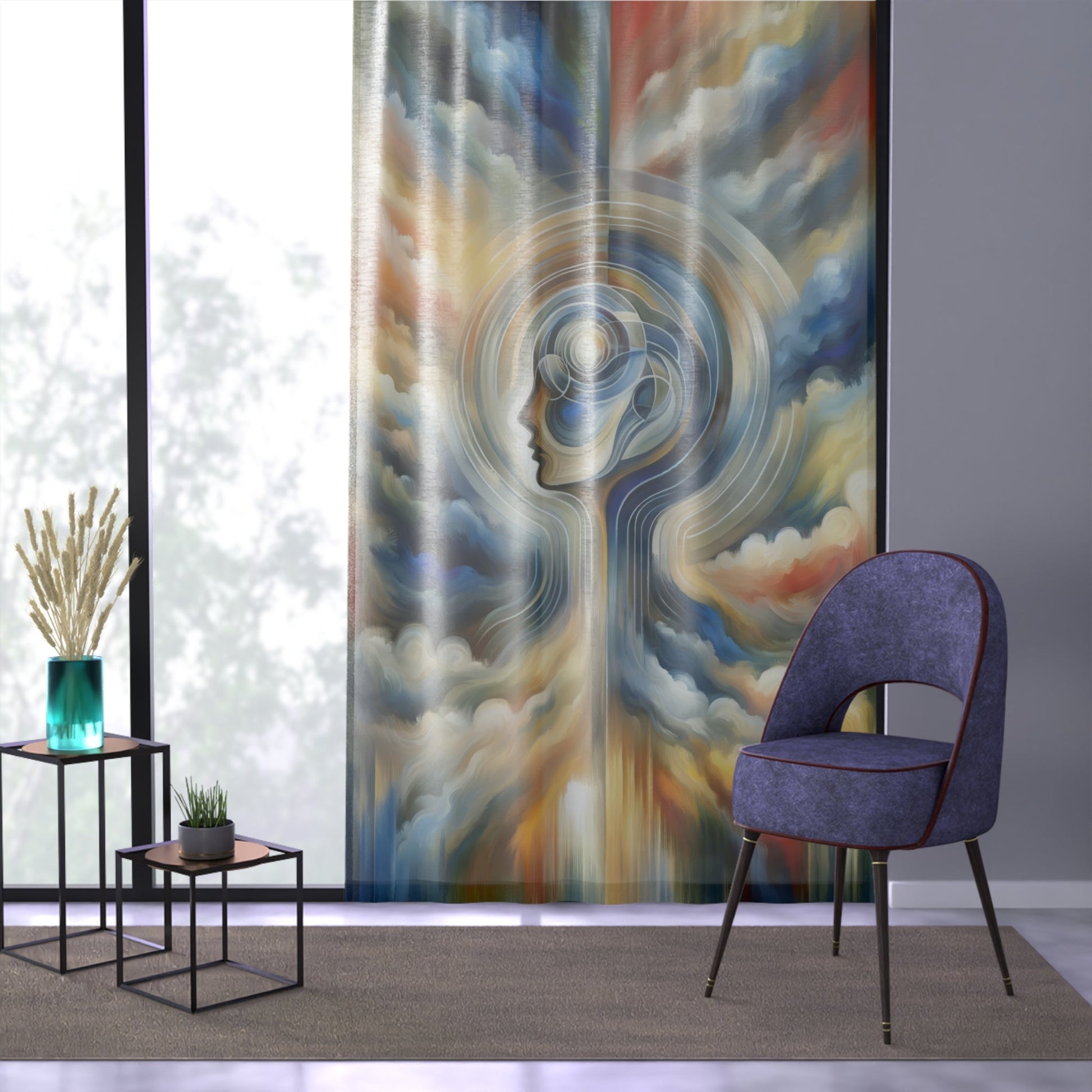 Mindful Unified Awakening Window Curtain - ATUH.ART
