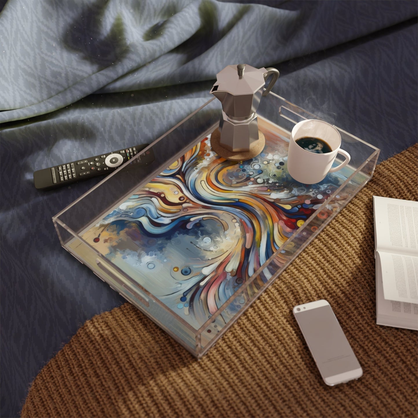 Mindfulness Motion Divine Acrylic Serving Tray - ATUH.ART