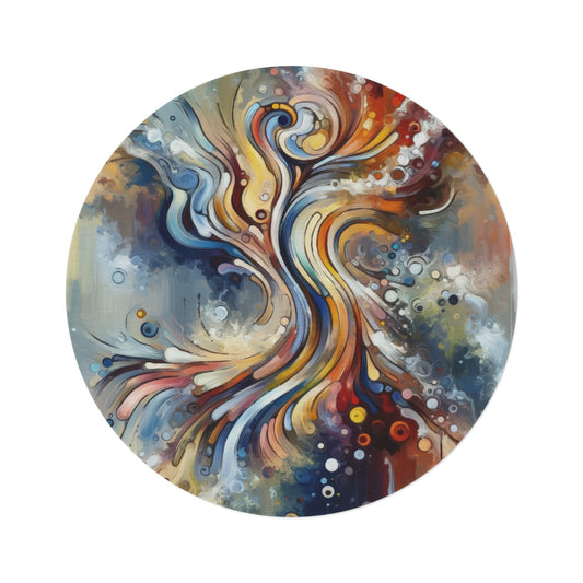 Mindfulness Motion Divine Round Rug - ATUH.ART