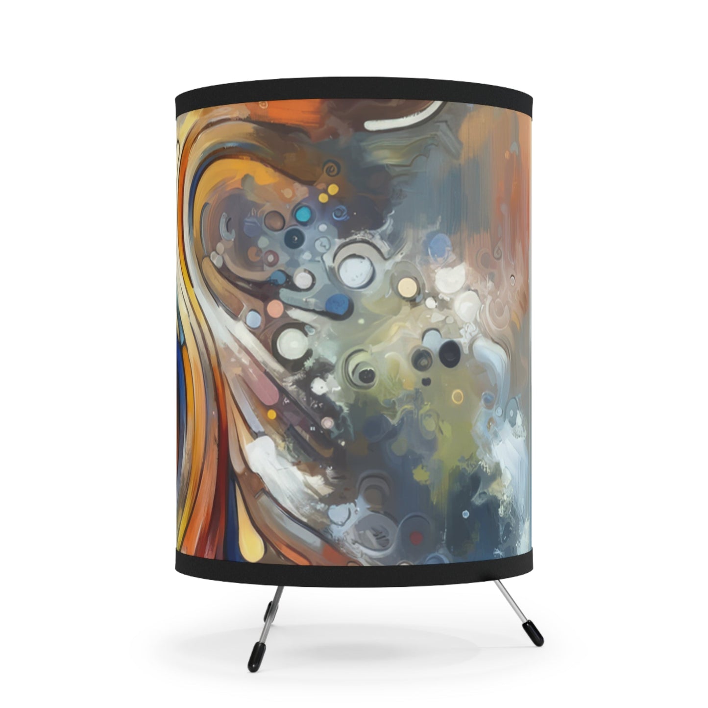 Mindfulness Motion Divine Tripod Lamp with High-Res Printed Shade, US\CA plug - ATUH.ART