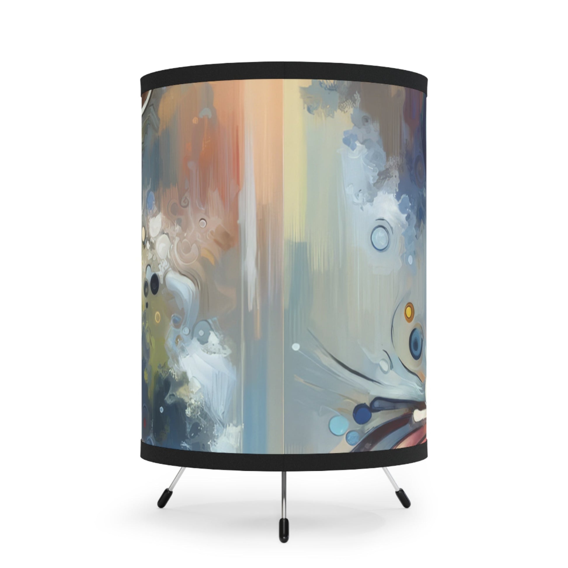Mindfulness Motion Divine Tripod Lamp with High-Res Printed Shade, US\CA plug - ATUH.ART