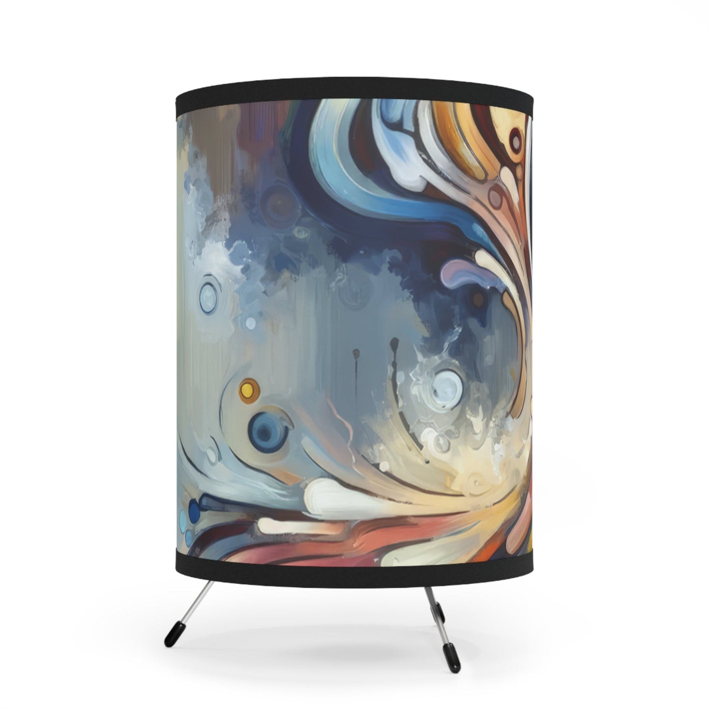 Mindfulness Motion Divine Tripod Lamp with High-Res Printed Shade, US\CA plug - ATUH.ART