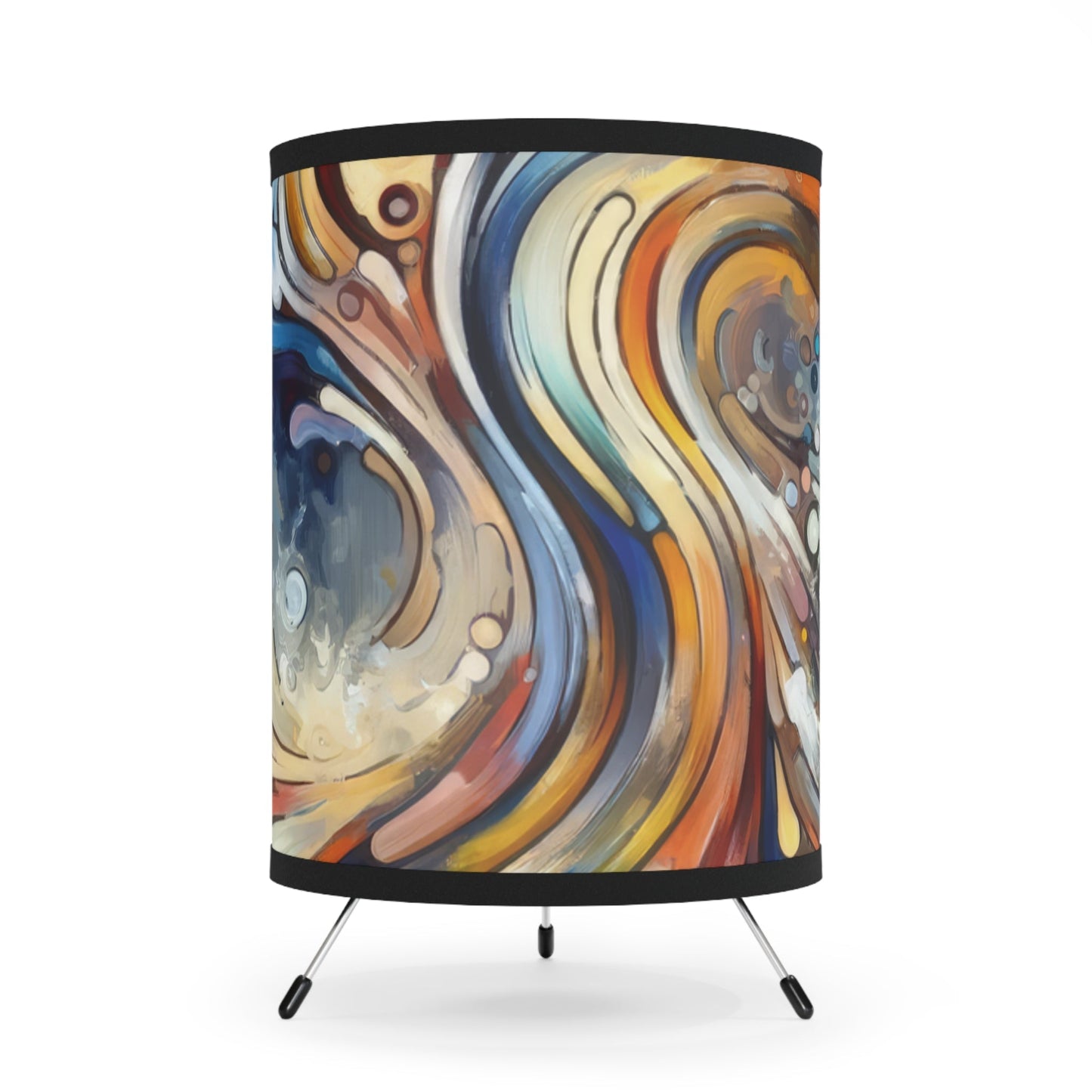 Mindfulness Motion Divine Tripod Lamp with High-Res Printed Shade, US\CA plug - ATUH.ART