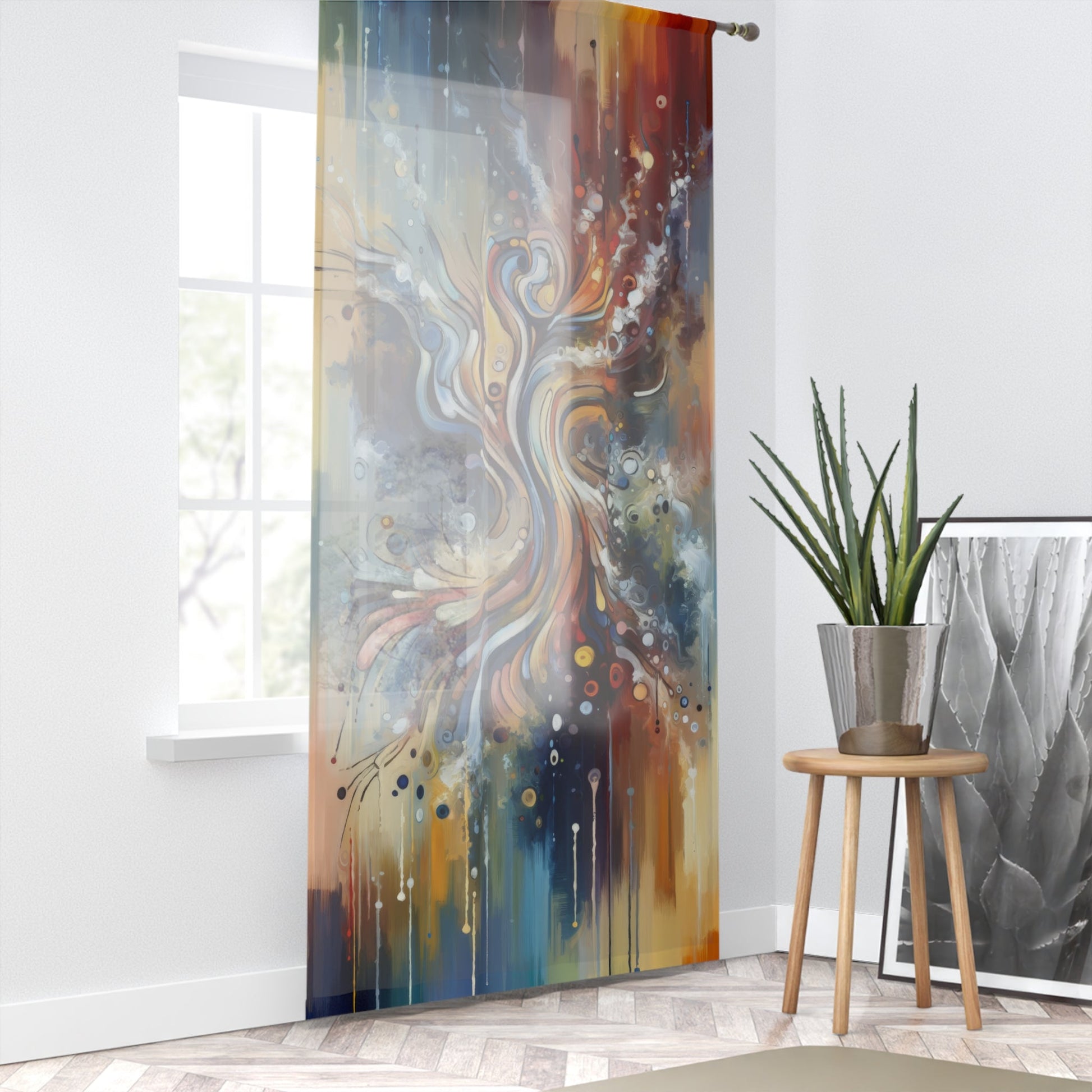 Mindfulness Motion Divine Window Curtain - ATUH.ART