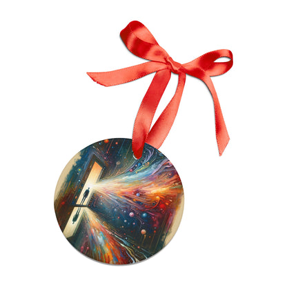 Mirror Wholeness Tachism Acrylic Ornament with Ribbon - ATUH.ART