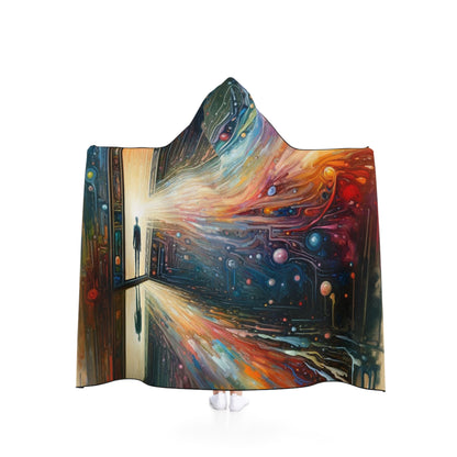 Mirror Wholeness Tachism Hooded Blanket - ATUH.ART