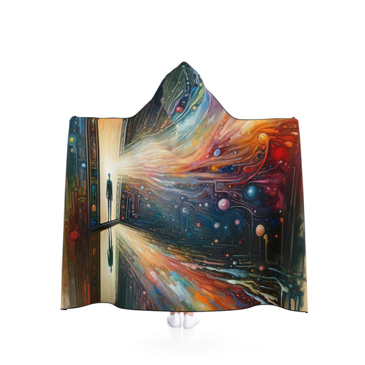Mirror Wholeness Tachism Hooded Blanket - ATUH.ART
