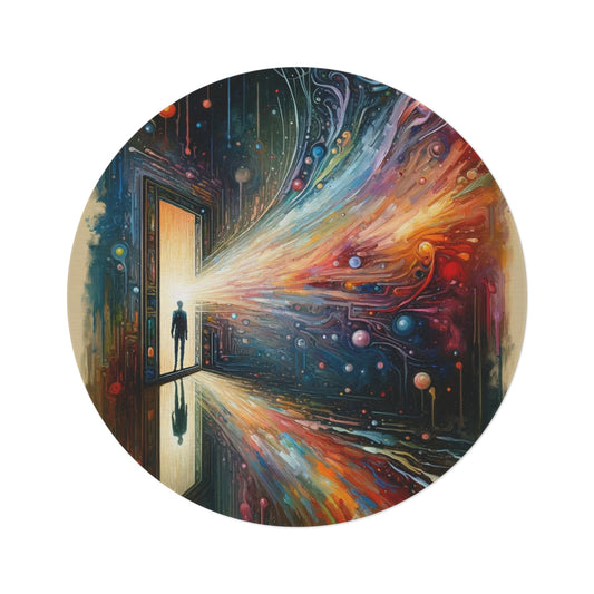 Mirror Wholeness Tachism Round Rug - ATUH.ART