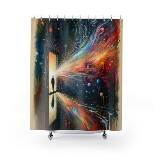Mirror Wholeness Tachism Shower Curtains - ATUH.ART