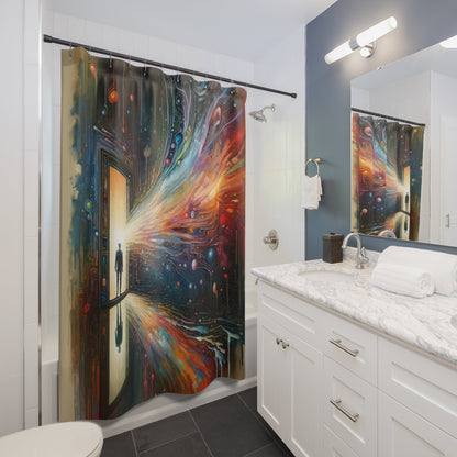 Mirror Wholeness Tachism Shower Curtains - ATUH.ART