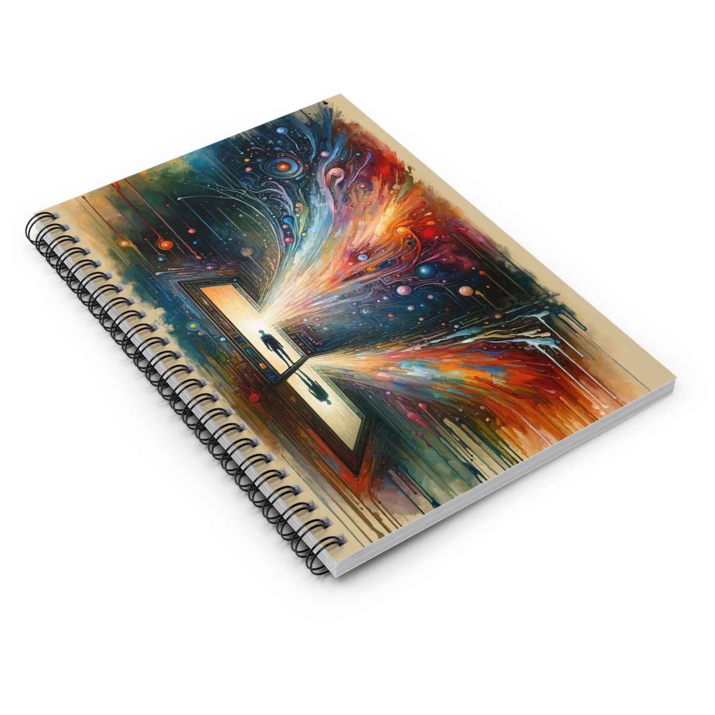 Mirror Wholeness Tachism Spiral Notebook - Ruled Line - ATUH.ART