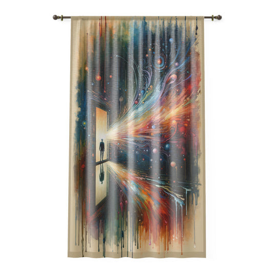 Mirror Wholeness Tachism Window Curtain - ATUH.ART