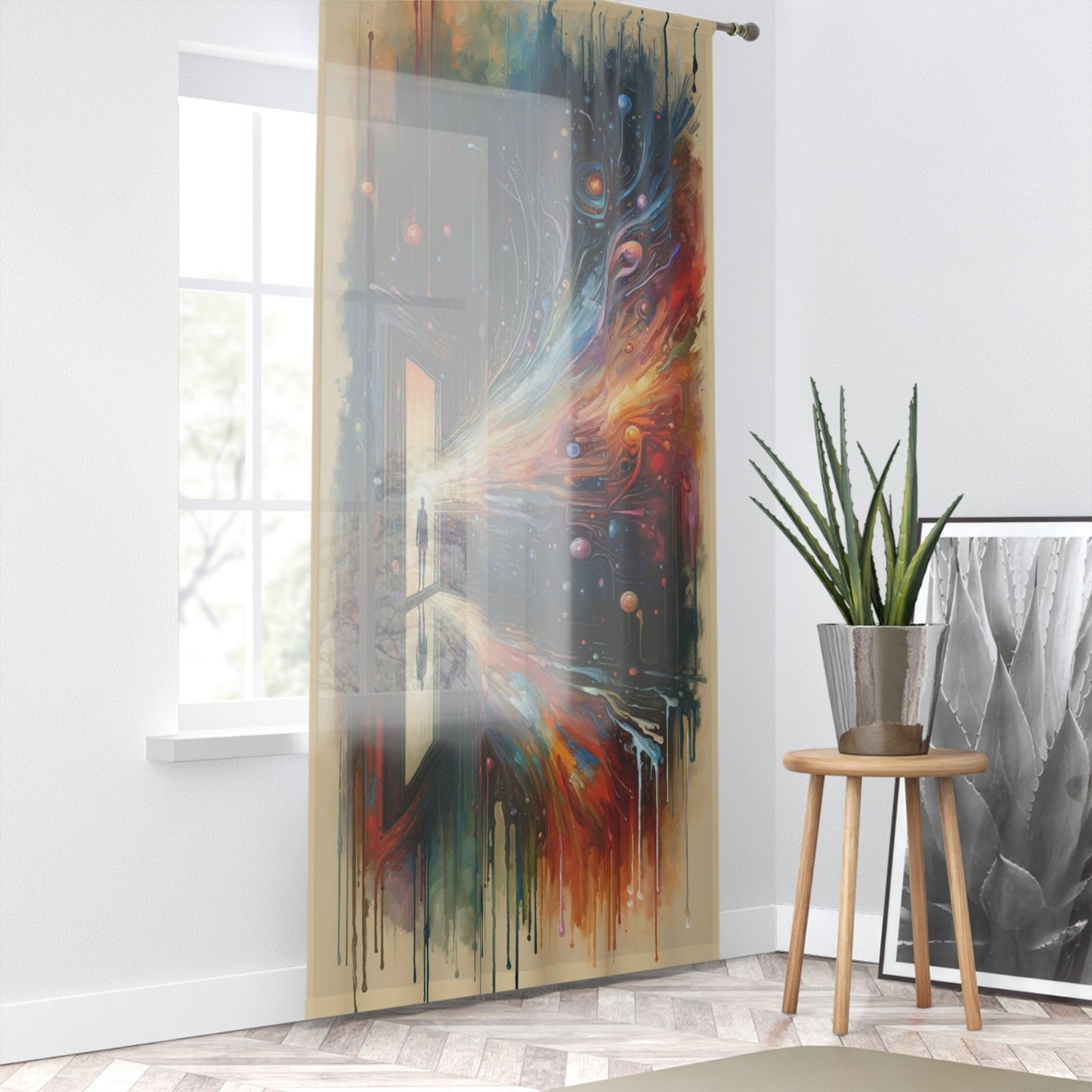 Mirror Wholeness Tachism Window Curtain - ATUH.ART