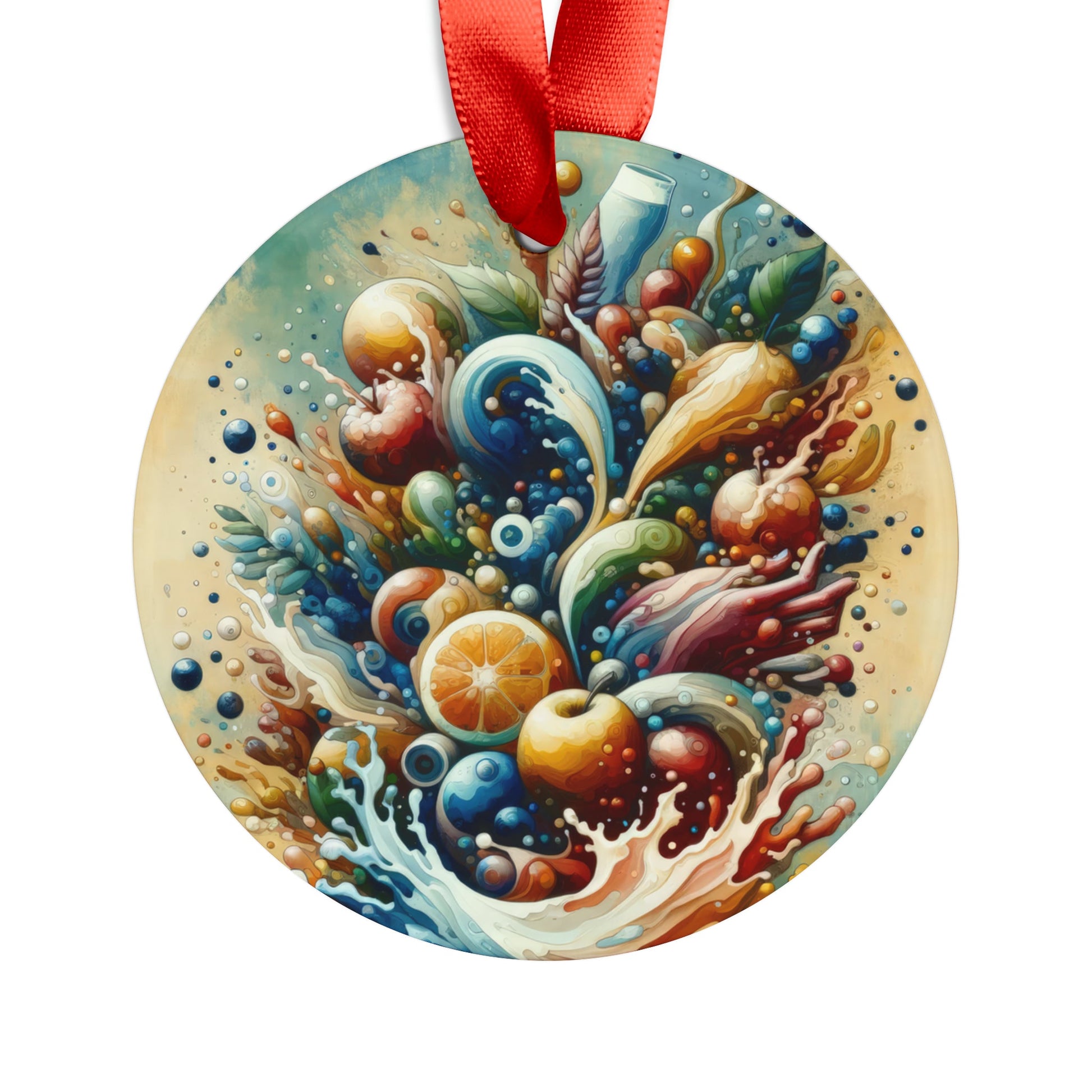 Nourishing Tachism Symphony Acrylic Ornament with Ribbon - ATUH.ART