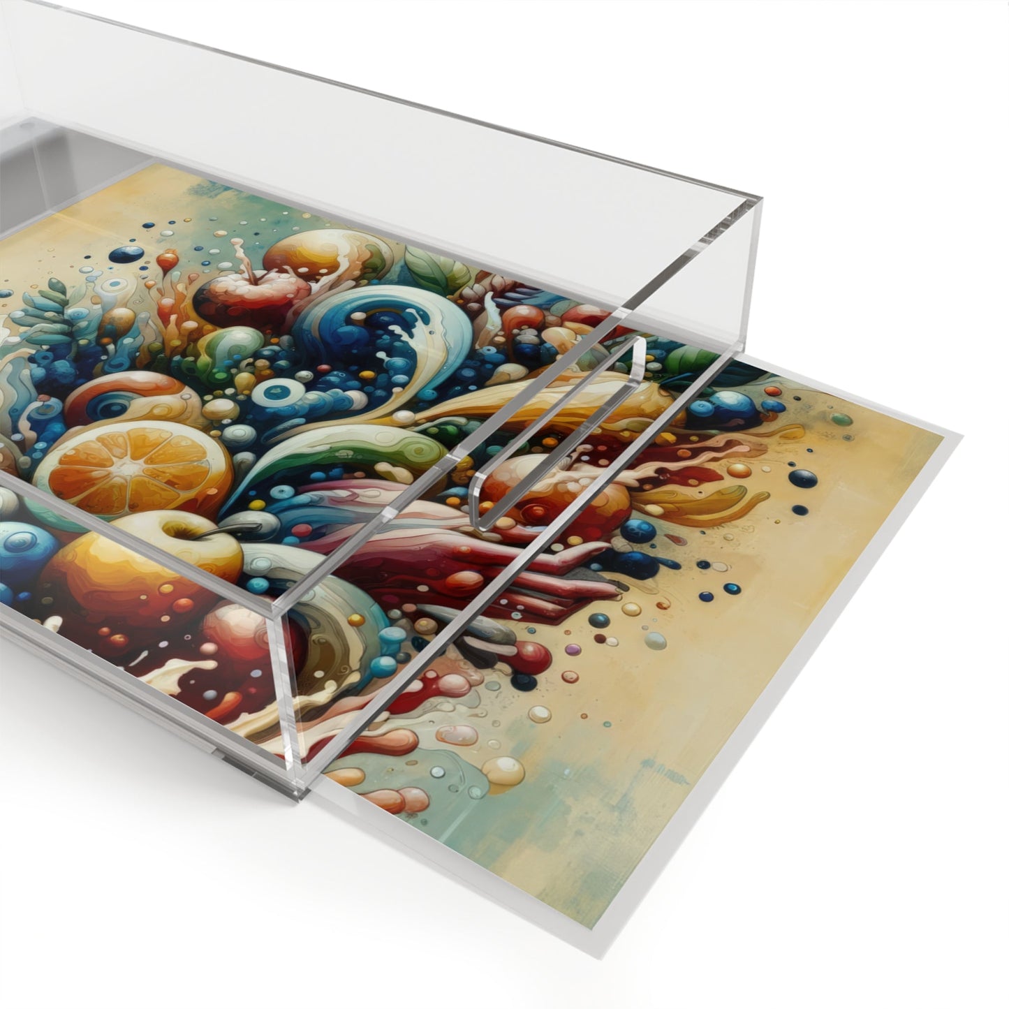 Nourishing Tachism Symphony Acrylic Serving Tray - ATUH.ART
