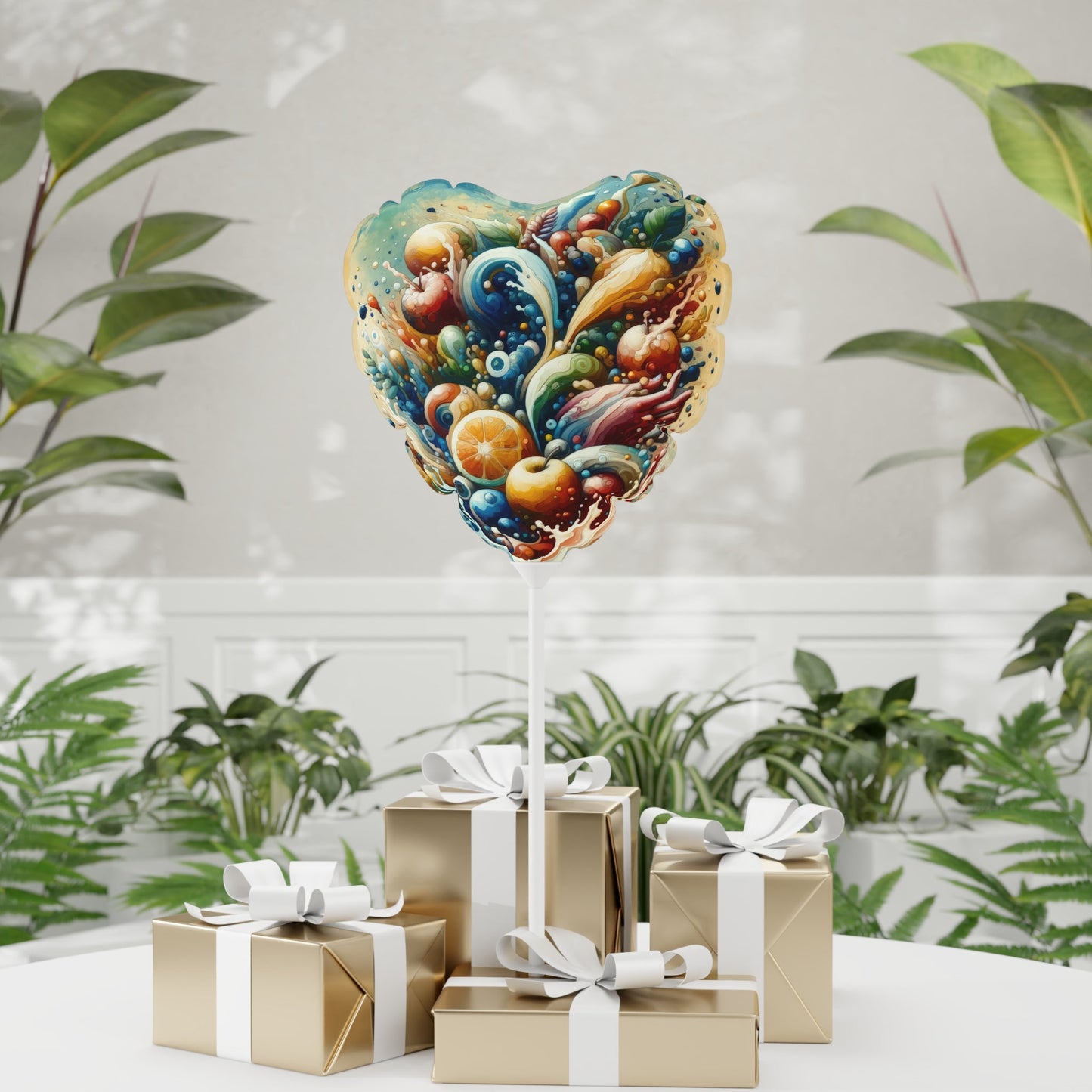Nourishing Tachism Symphony Balloon (Round and Heart-shaped), 11" - ATUH.ART