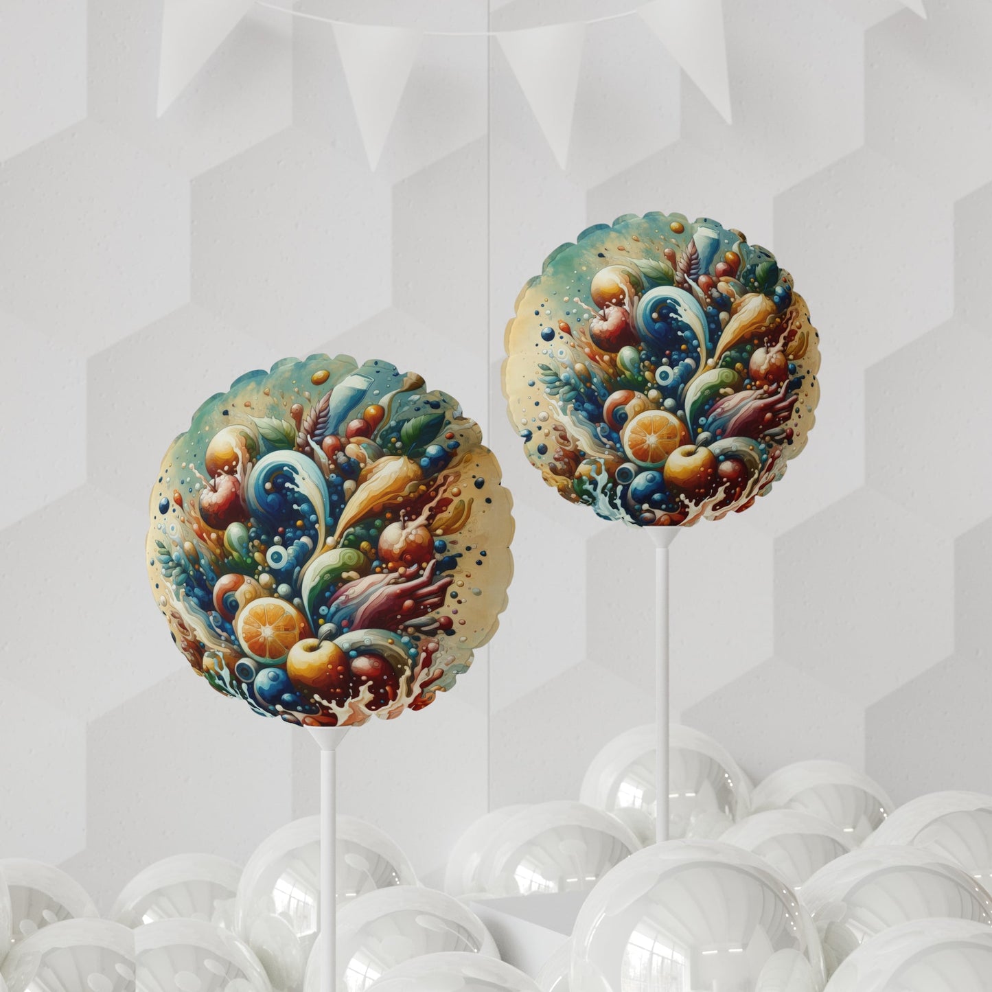 Nourishing Tachism Symphony Balloon (Round and Heart-shaped), 11" - ATUH.ART