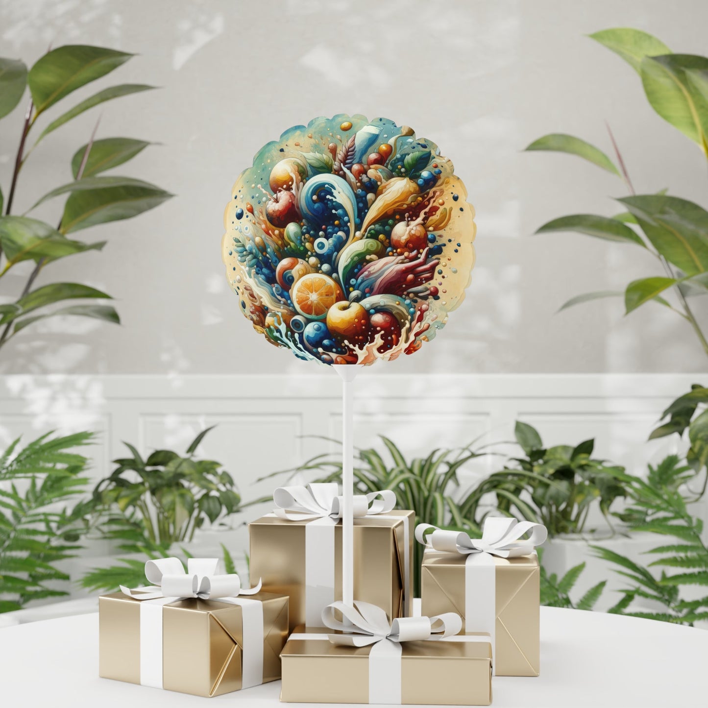Nourishing Tachism Symphony Balloon (Round and Heart-shaped), 11" - ATUH.ART