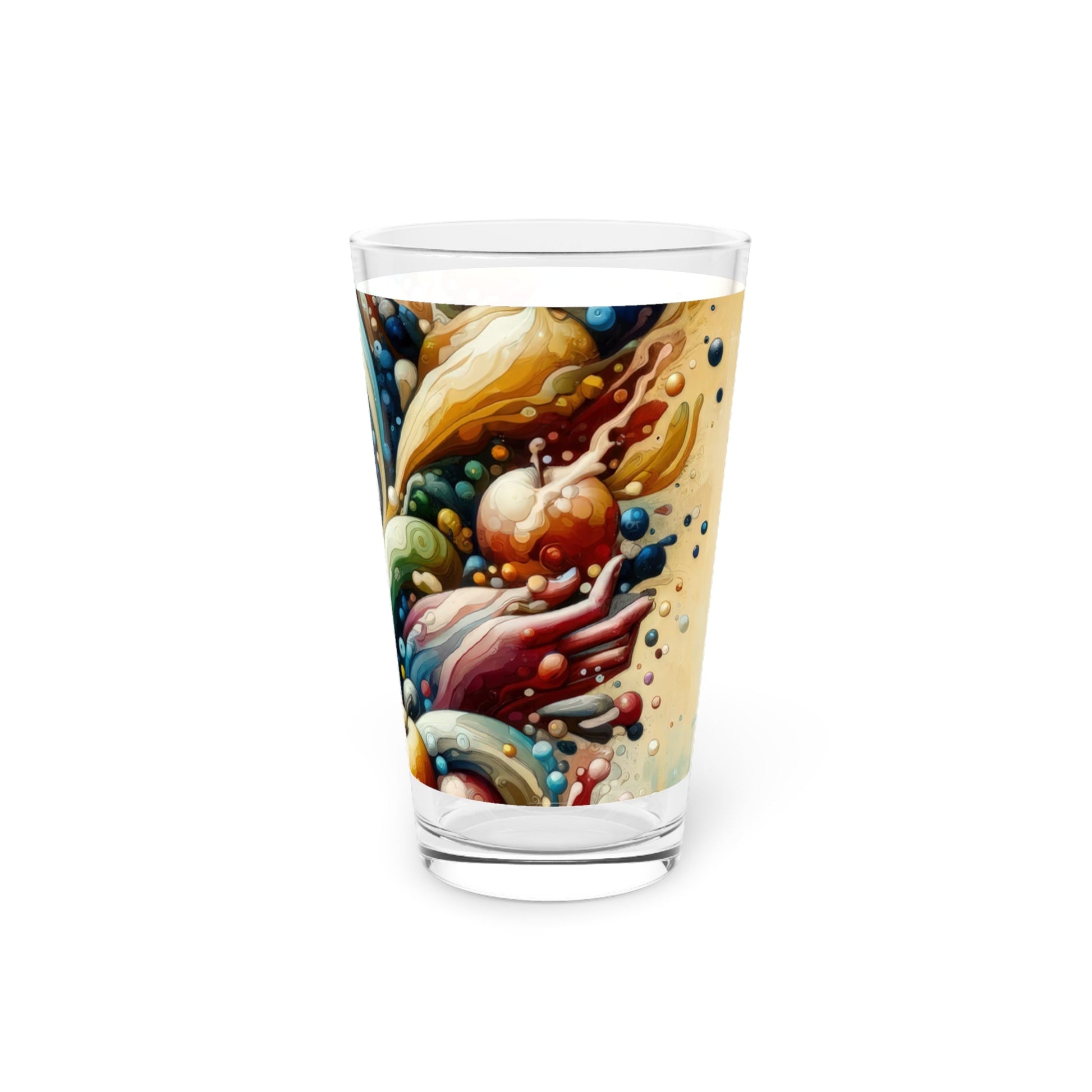 Nourishing Tachism Symphony Pint Glass, 16oz - ATUH.ART