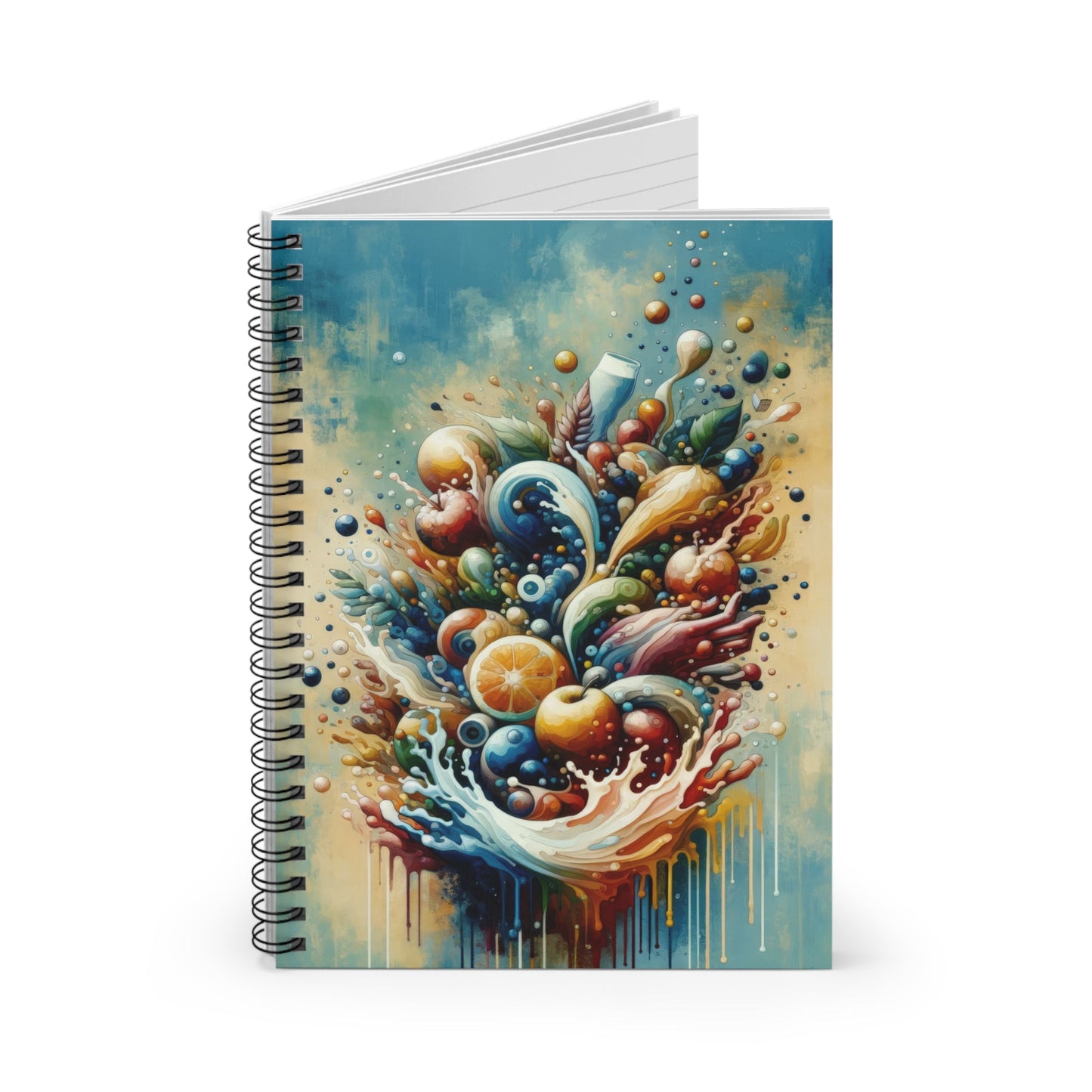 Nourishing Tachism Symphony Spiral Notebook - Ruled Line - ATUH.ART