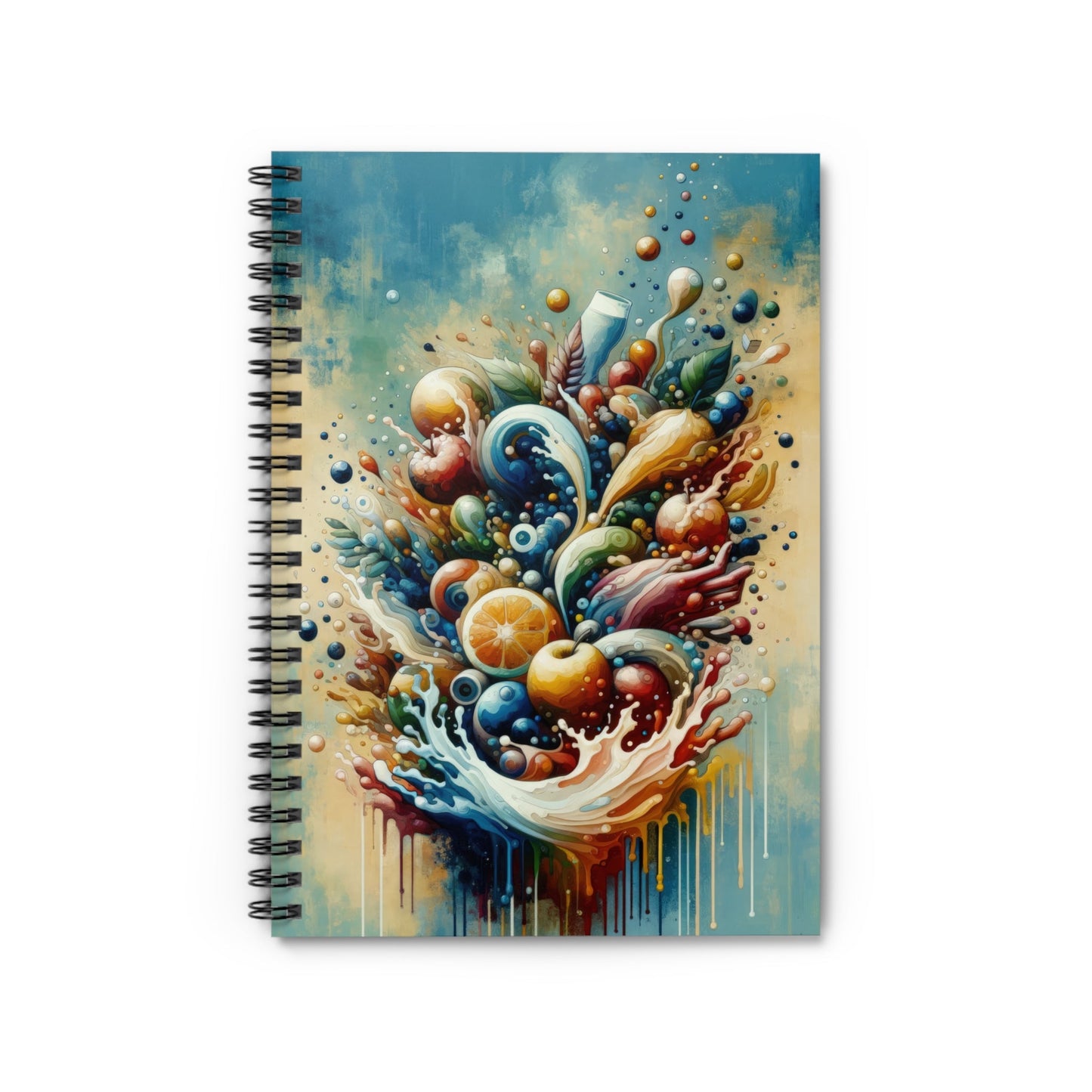 Nourishing Tachism Symphony Spiral Notebook - Ruled Line - ATUH.ART