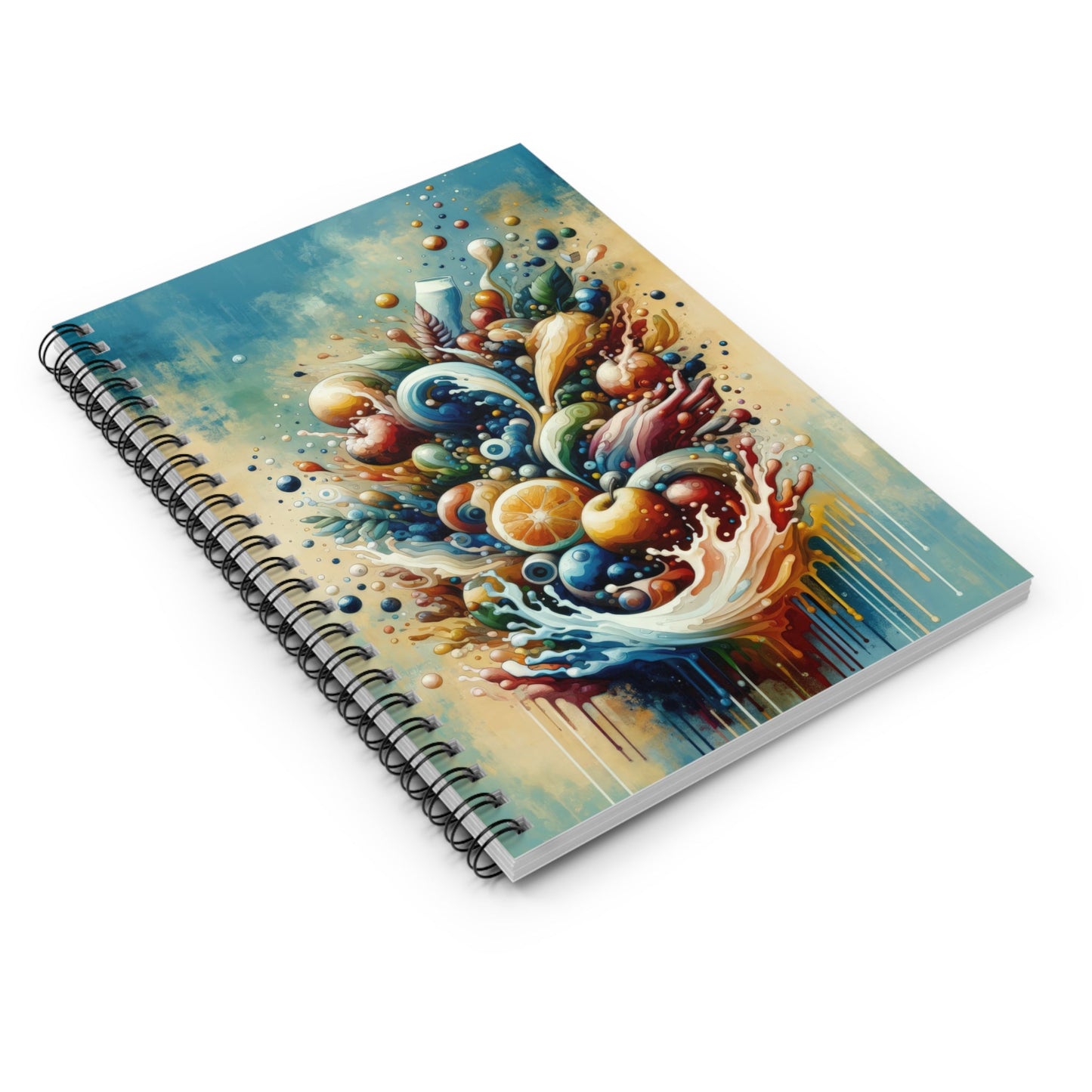 Nourishing Tachism Symphony Spiral Notebook - Ruled Line - ATUH.ART