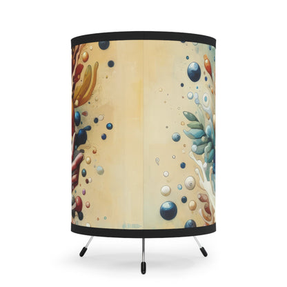 Nourishing Tachism Symphony Tripod Lamp with High-Res Printed Shade, US\CA plug - ATUH.ART