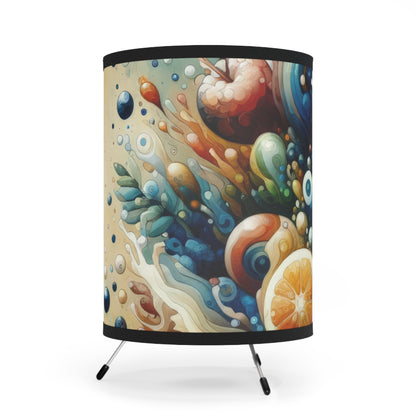 Nourishing Tachism Symphony Tripod Lamp with High-Res Printed Shade, US\CA plug - ATUH.ART