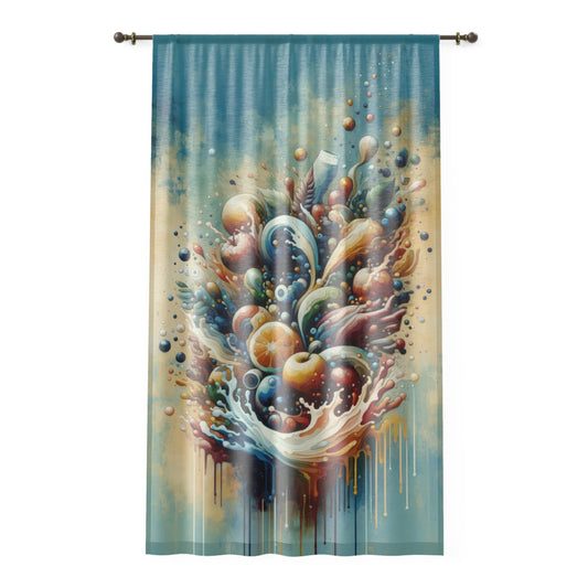 Nourishing Tachism Symphony Window Curtain - ATUH.ART