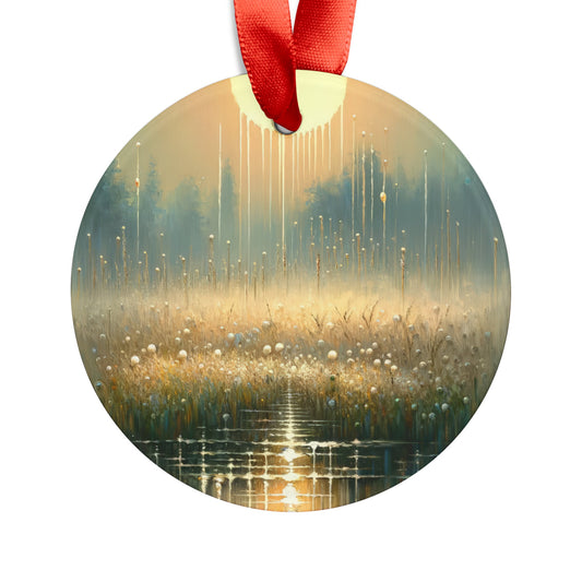 Observant Delicacy Heart Acrylic Ornament with Ribbon - ATUH.ART