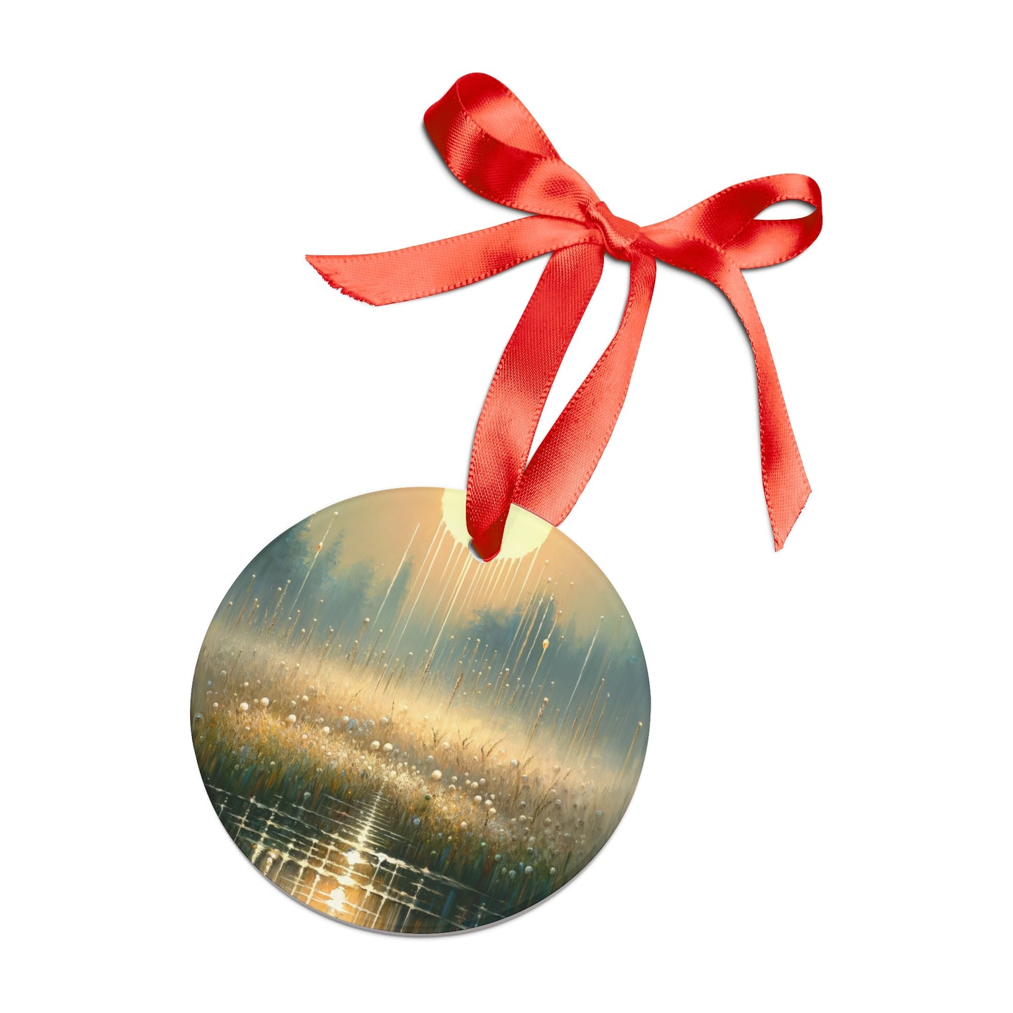 Observant Delicacy Heart Acrylic Ornament with Ribbon - ATUH.ART