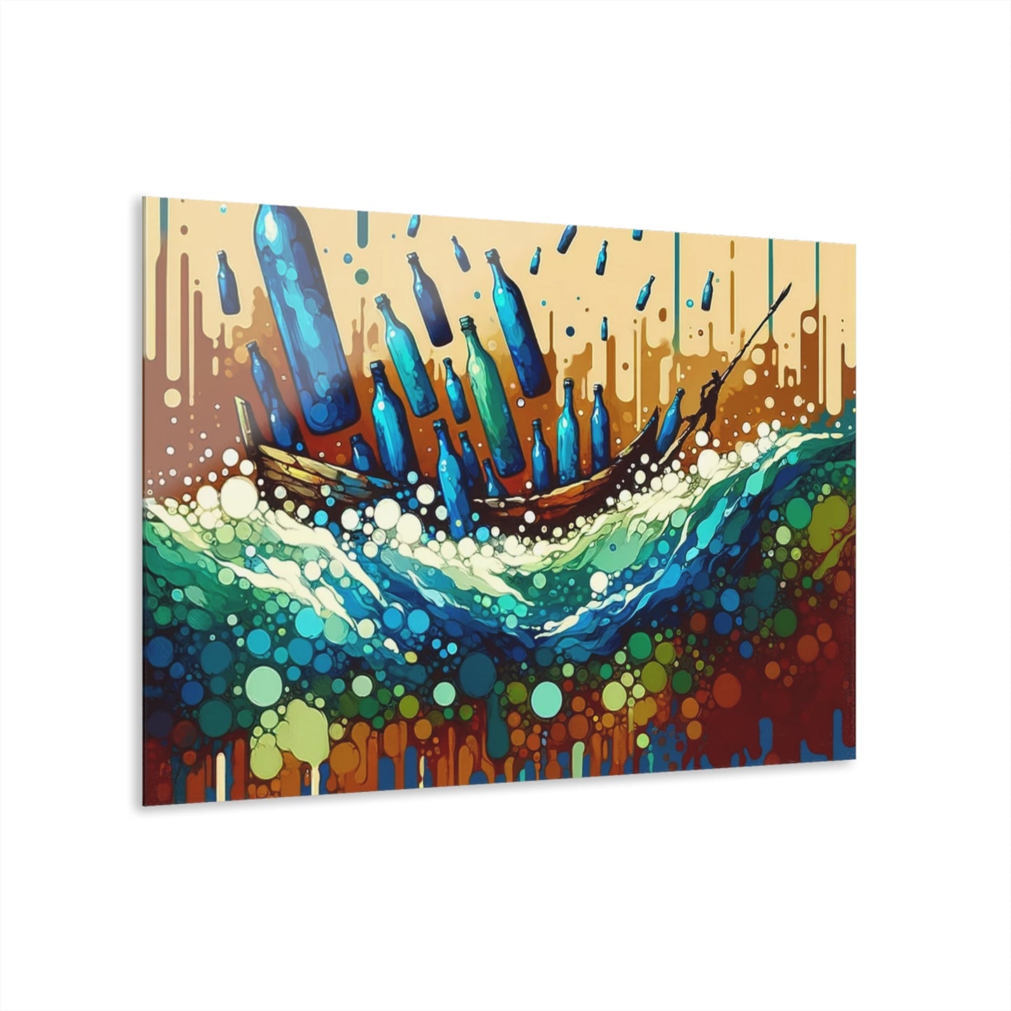 Oceanic Bottle Rescue Acrylic Prints (French Cleat Hanging) - ATUH.ART