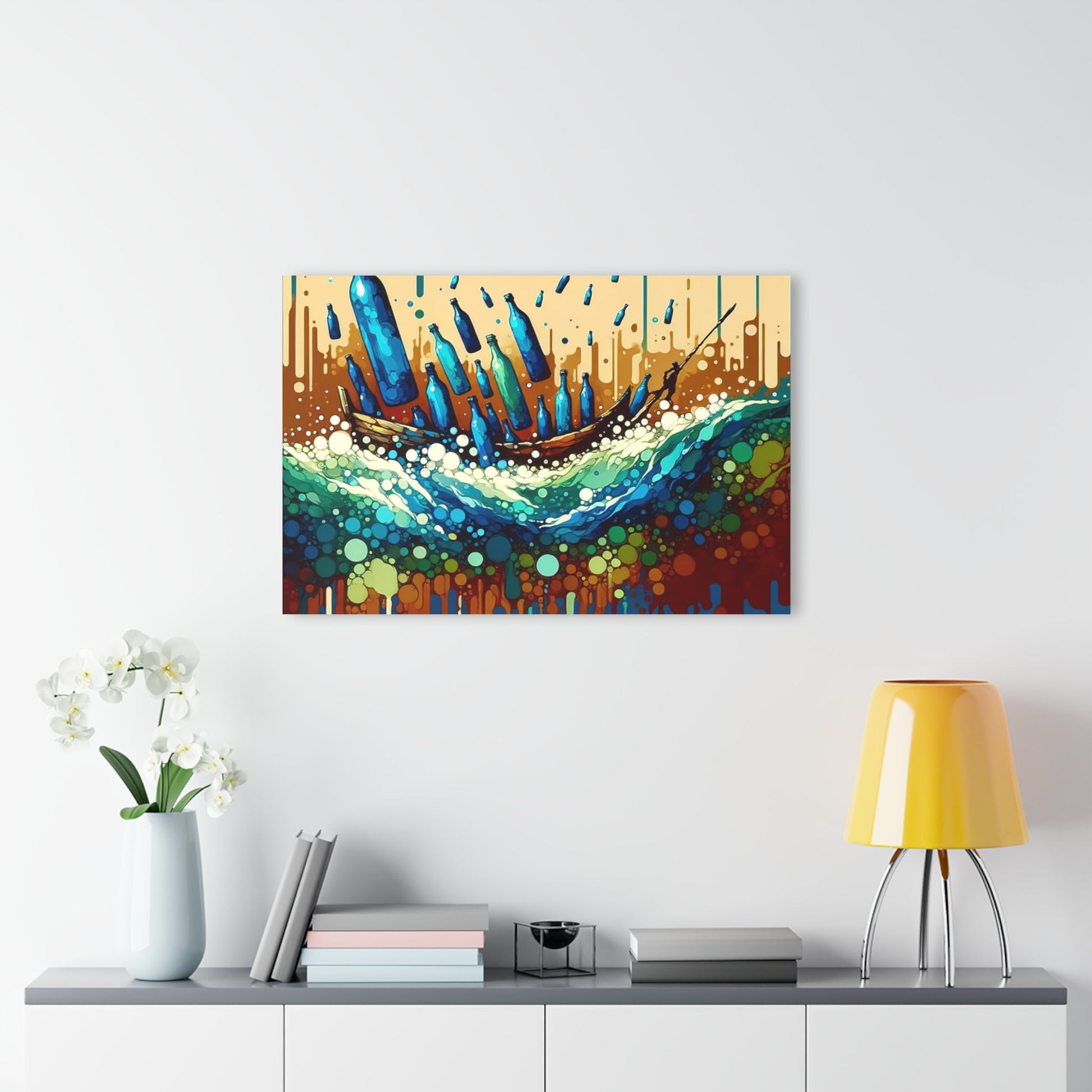 Oceanic Bottle Rescue Acrylic Prints (French Cleat Hanging) - ATUH.ART